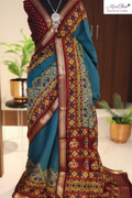 KLM-CND-080626 | Chanderi Soft Silk Saree with Patola Print & Zari Weaving Border