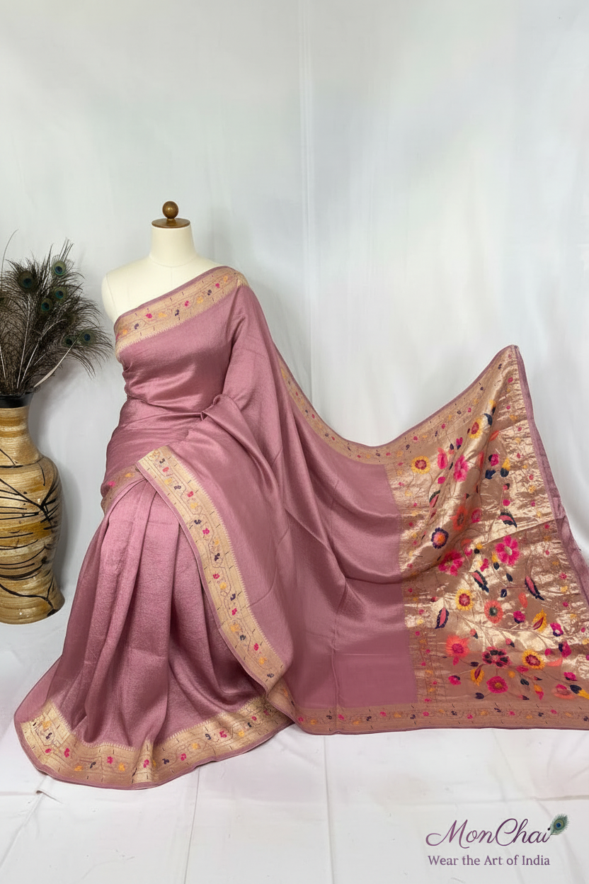 Dola Silk Saree | Plain Dying with Rich Heavy Pallu