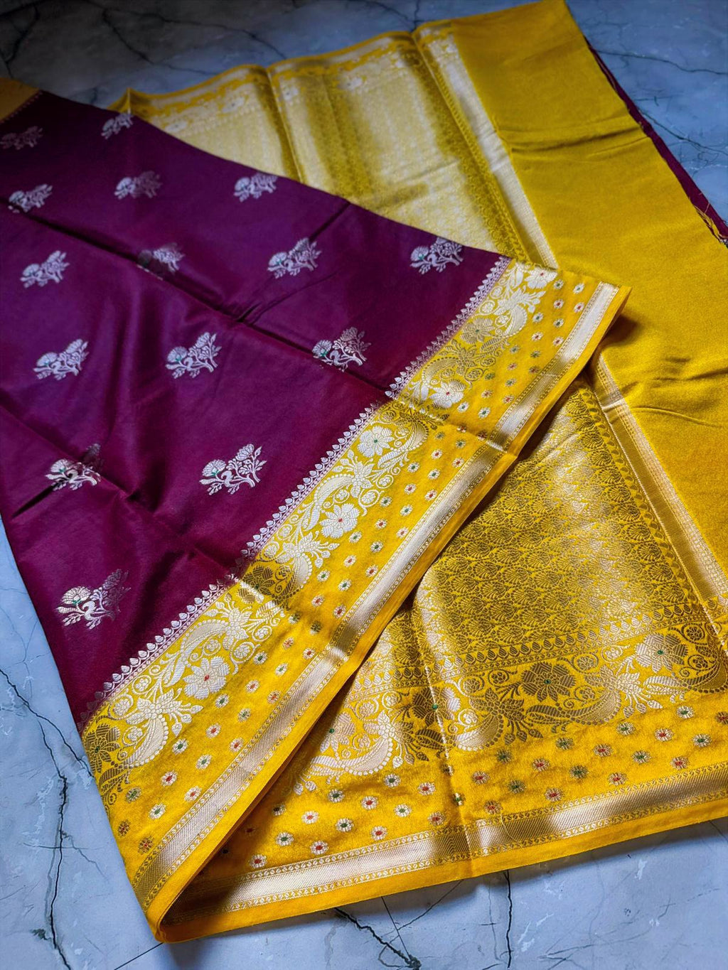 Pure Tassor Silk Saree | With Blouse Piece | MonChai
