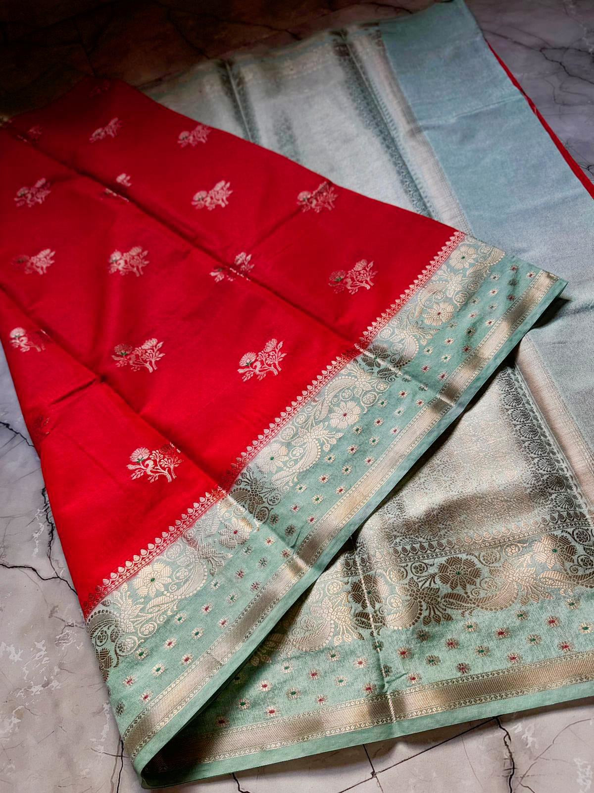Pure Tassor Silk Saree | With Blouse Piece | MonChai