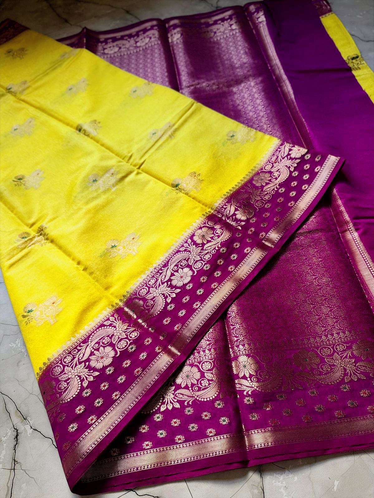 Pure Tassor Silk Saree | With Blouse Piece | MonChai