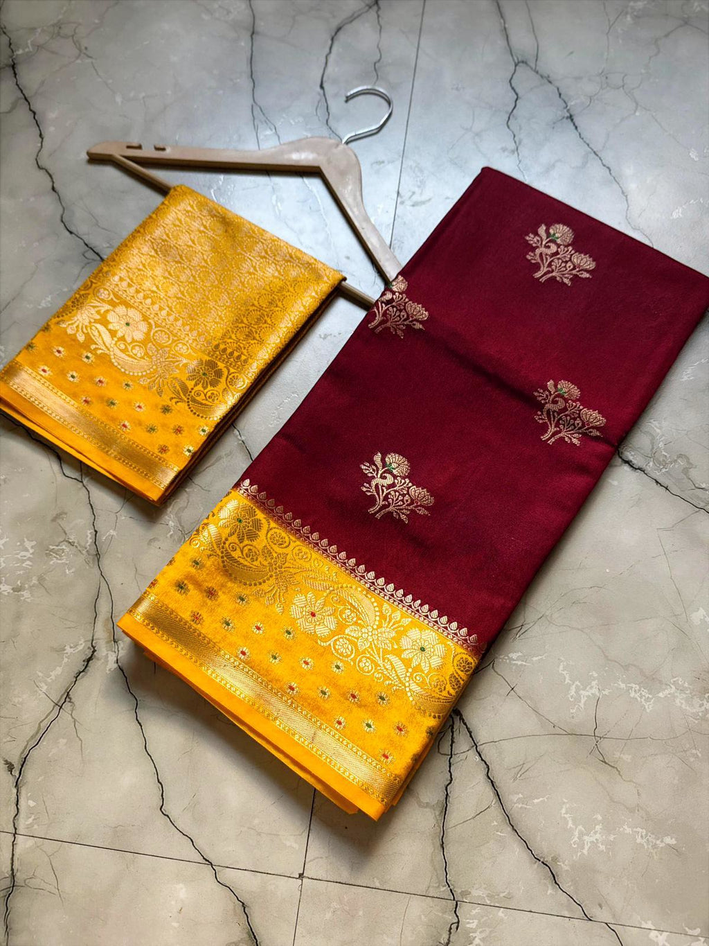Pure Tassor Silk Saree | With Blouse Piece | MonChai
