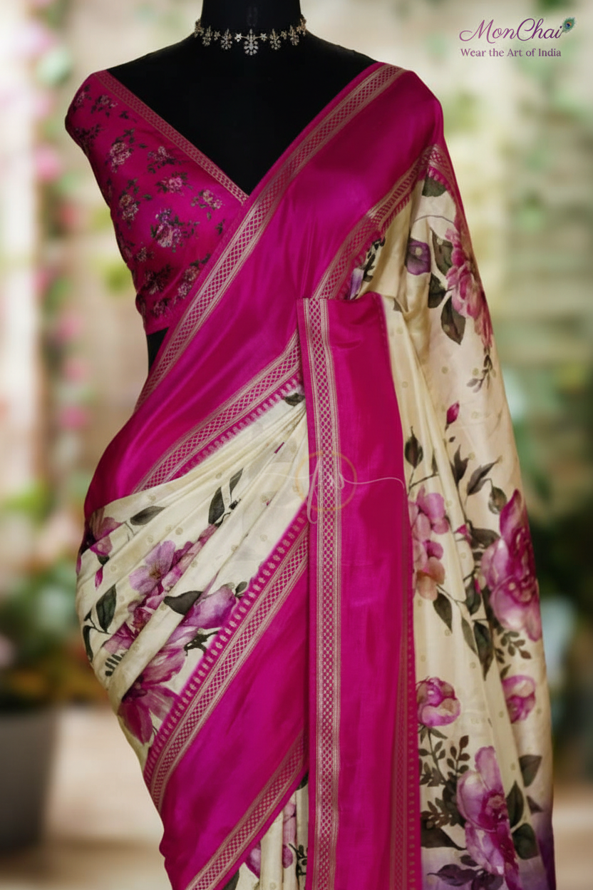 Floral Saree 1 — MonChai
