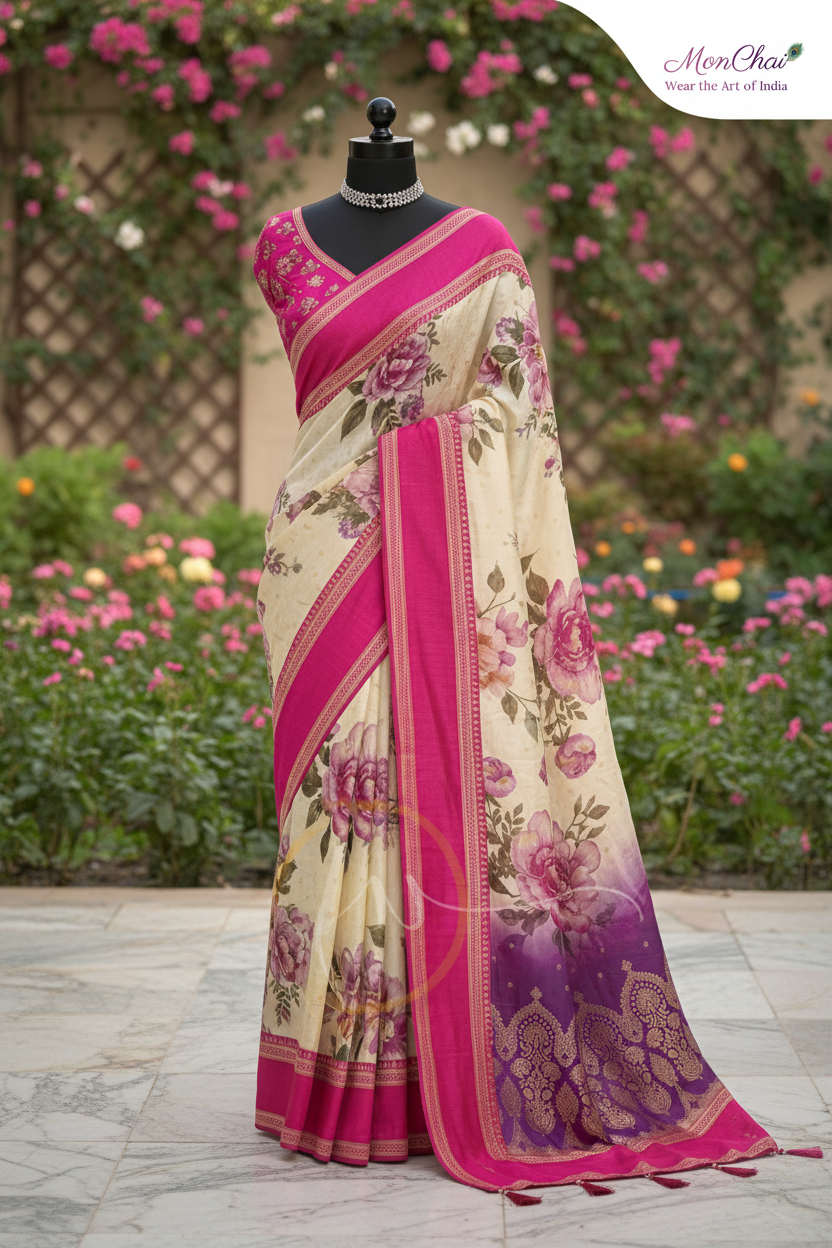 Floral Saree 2 — MonChai
