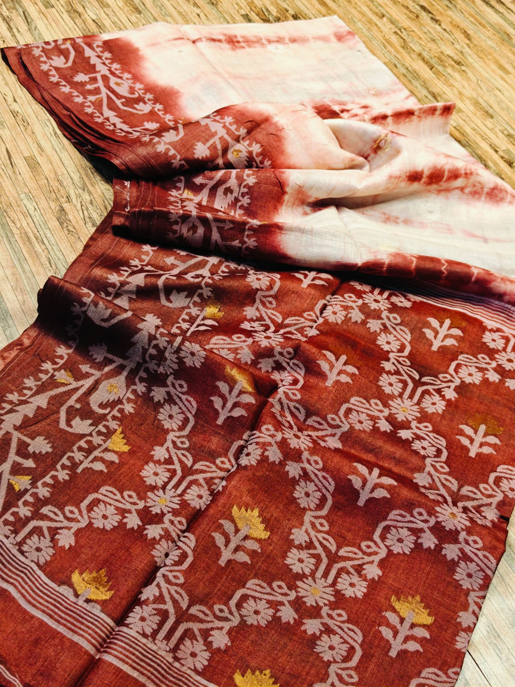 Pure Tassor Silk Saree | With Blouse Piece | MonChai