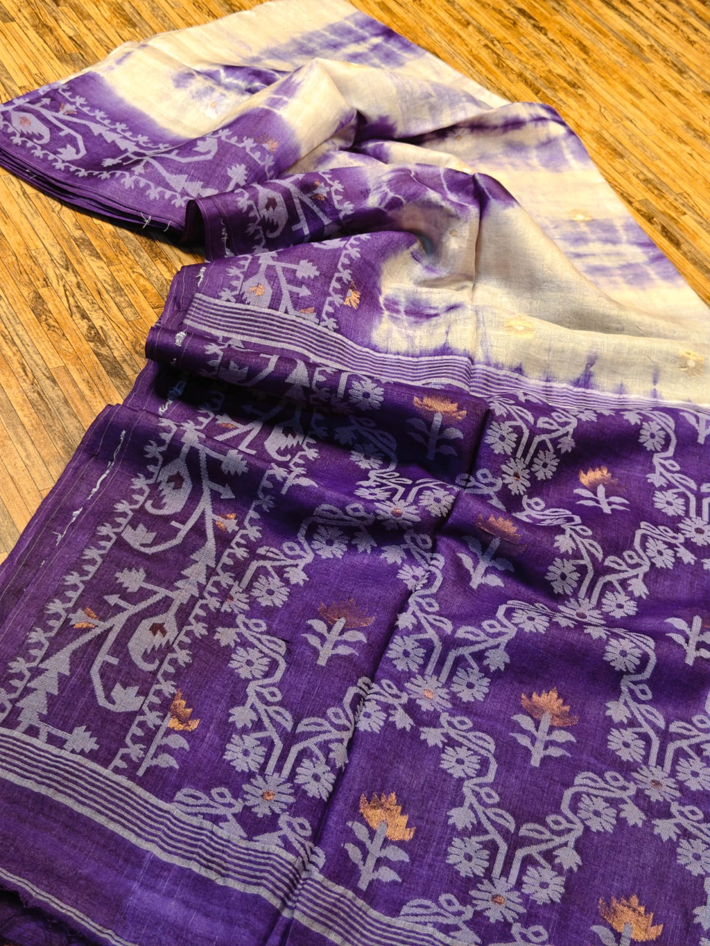Pure Tassor Silk Saree | With Blouse Piece | MonChai