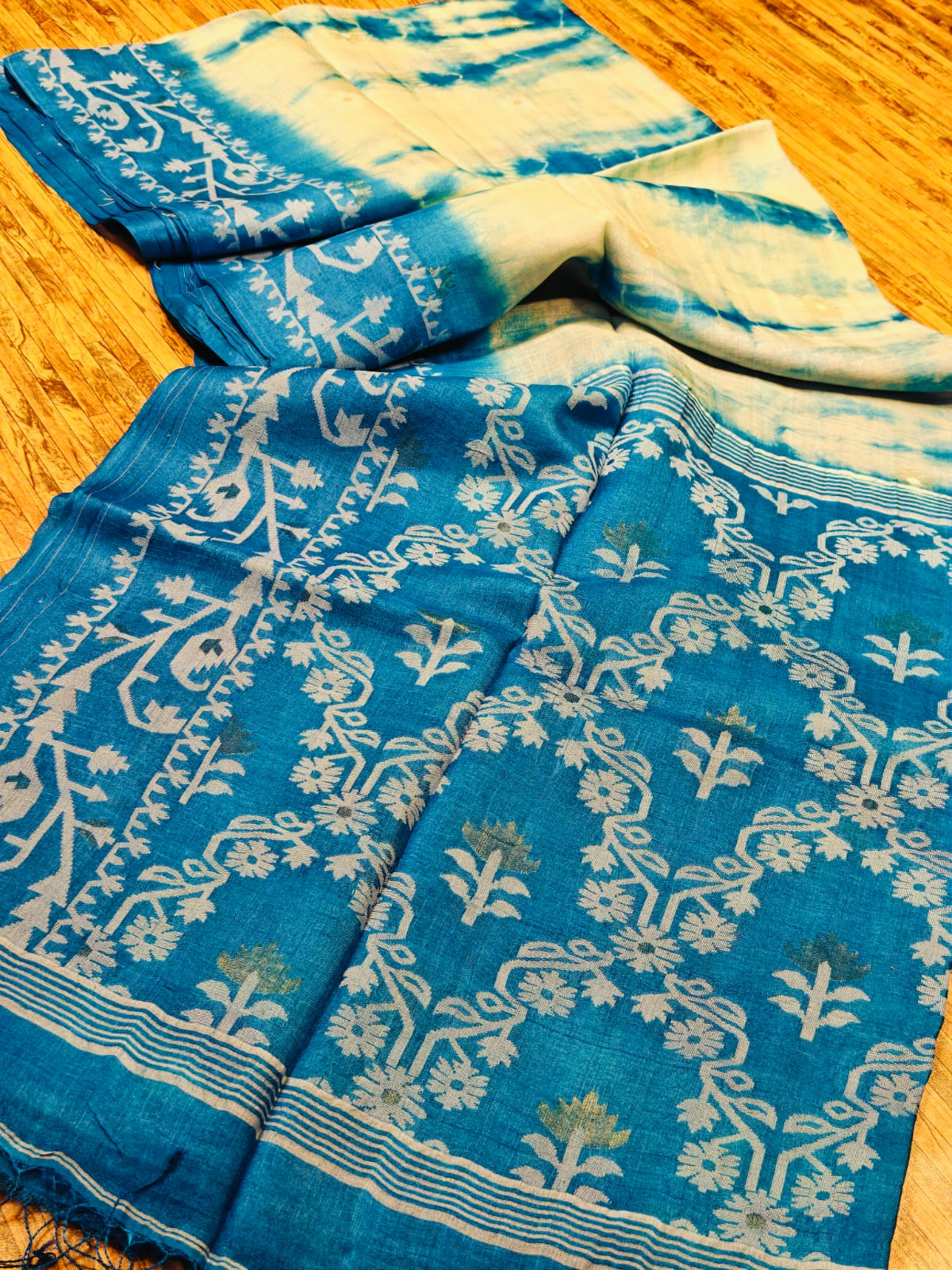 Pure Tassor Silk Saree | With Blouse Piece | MonChai