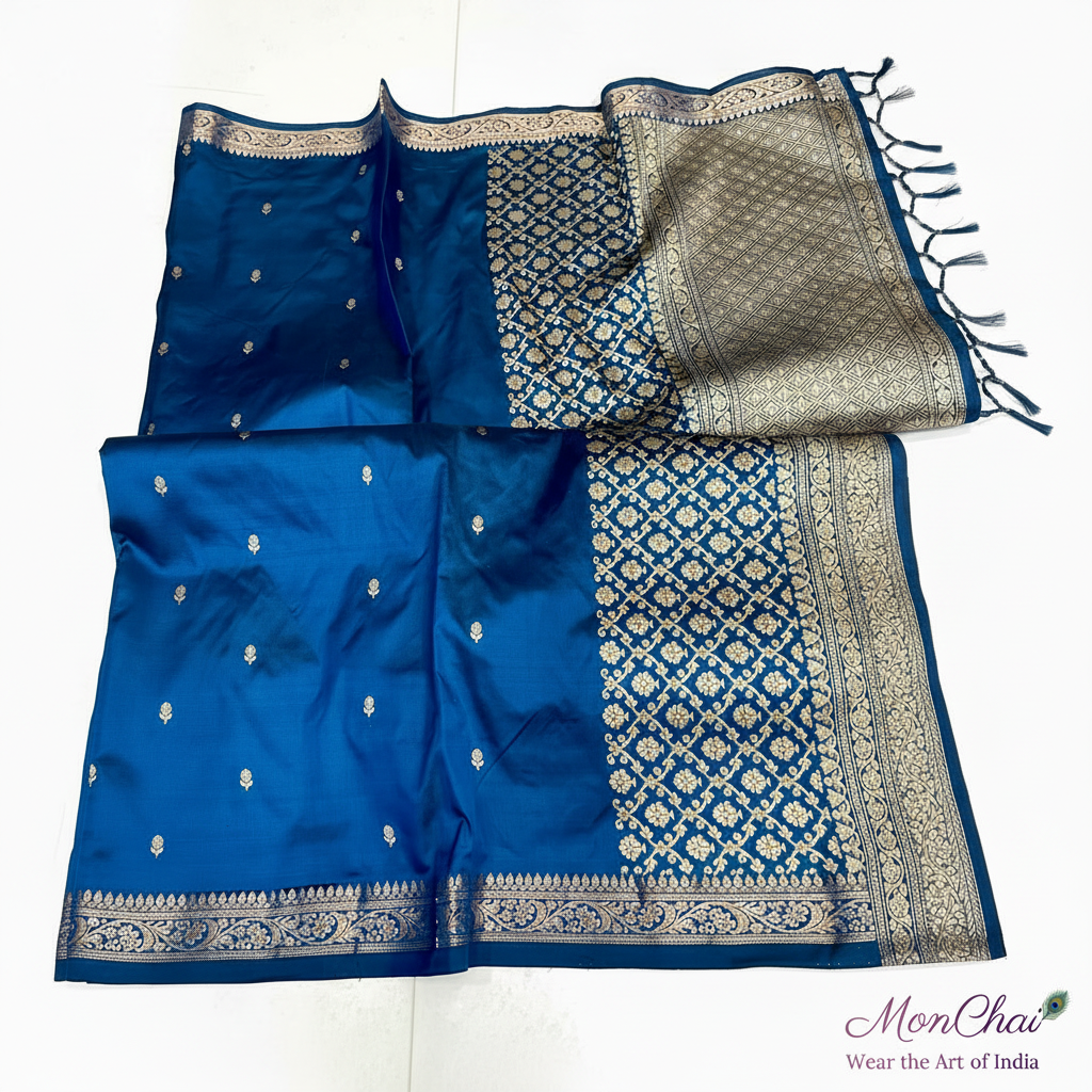 KNG Series Pure Handloom Kanjivaram Banarasi Katan Silk Saree | Silkmark Certified