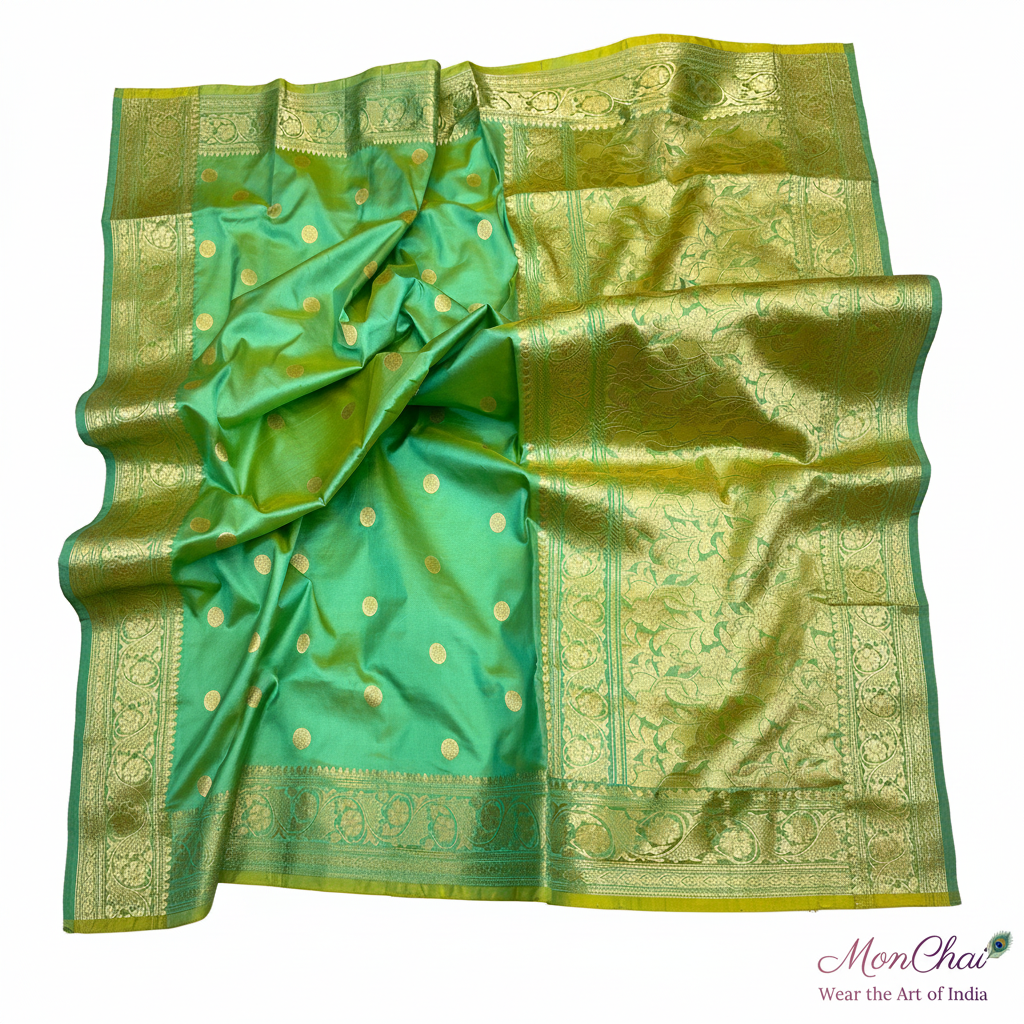 KNG Series Pure Handloom Kanjivaram Banarasi Katan Silk Saree | Silkmark Certified