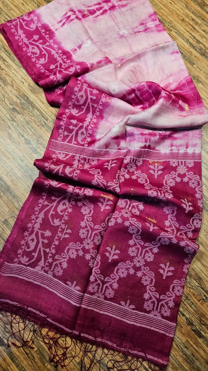Pure Tassor Silk Saree | With Blouse Piece | MonChai
