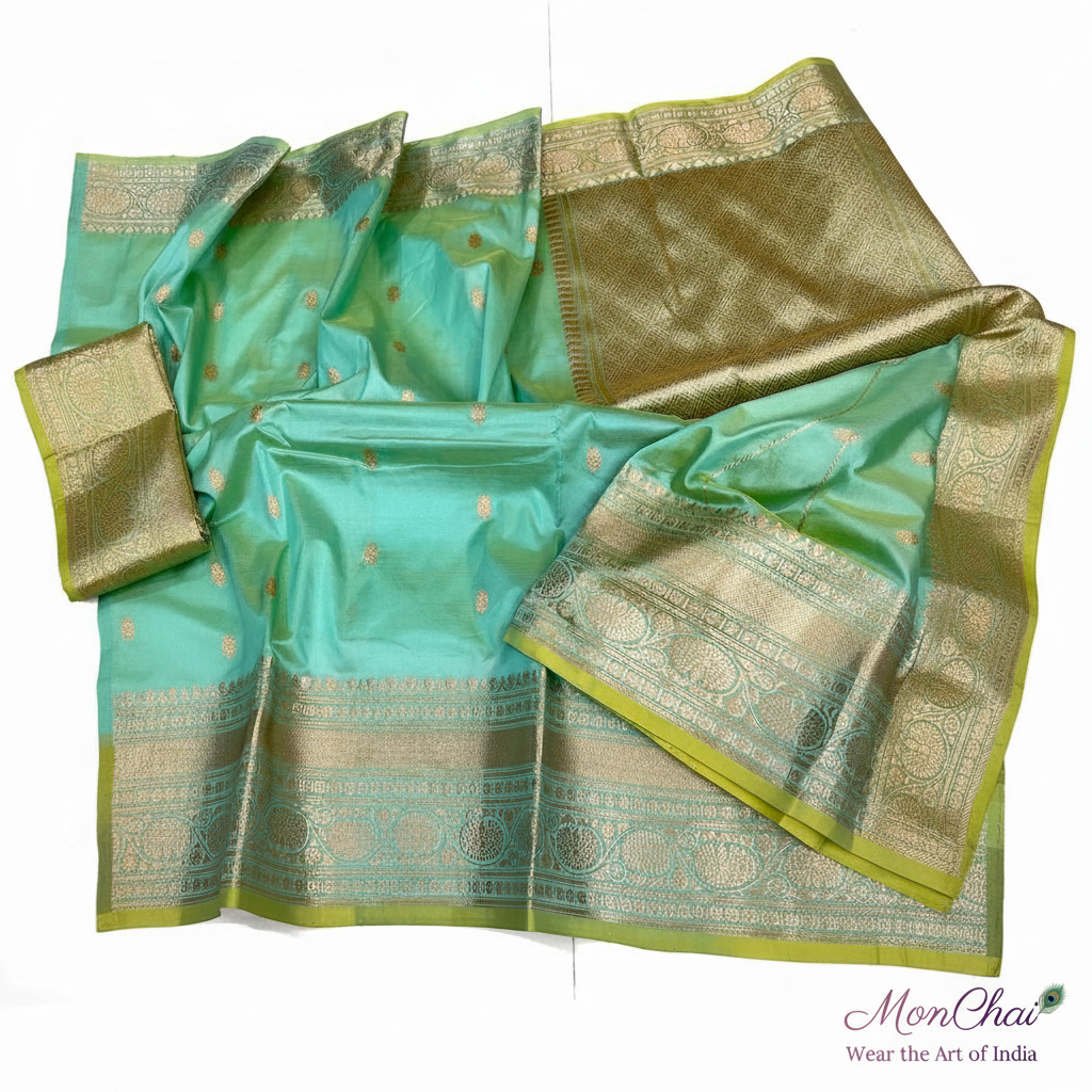 KNG Series Pure Handloom Kanjivaram Banarasi Katan Silk Saree | Silkmark Certified