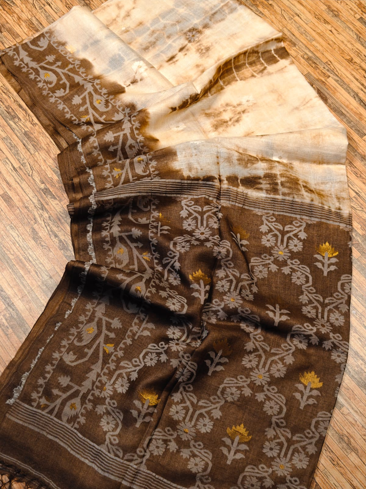 Pure Tassor Silk Saree | With Blouse Piece | MonChai