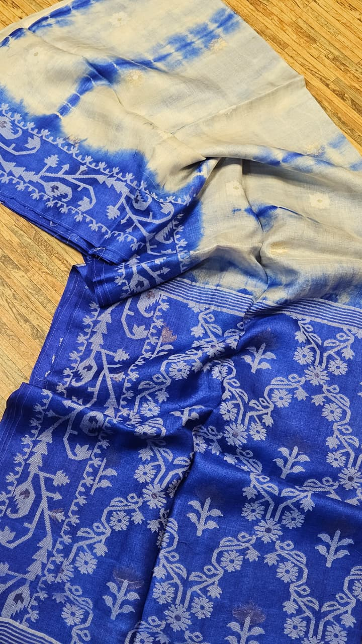 Pure Tassor Silk Saree | With Blouse Piece | MonChai
