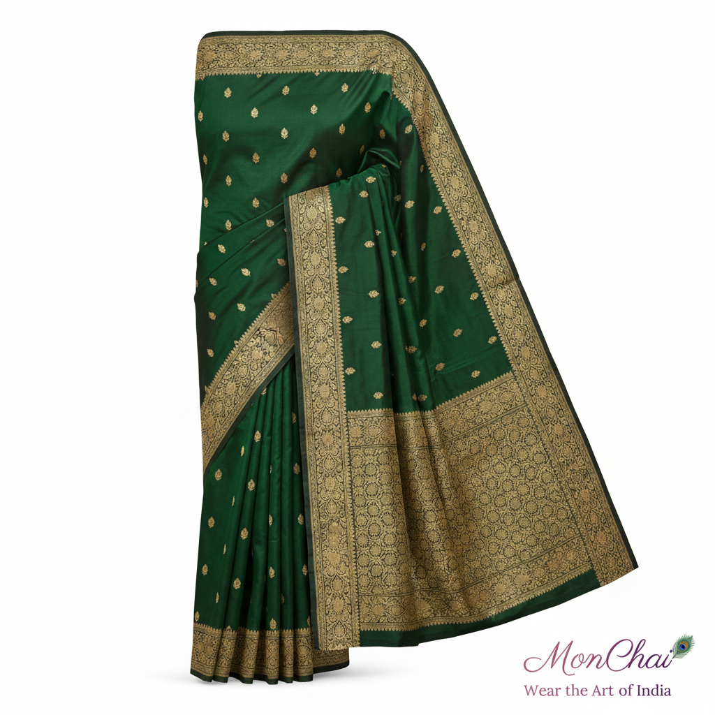 KNG Series Pure Handloom Kanjivaram Banarasi Katan Silk Saree | Silkmark Certified