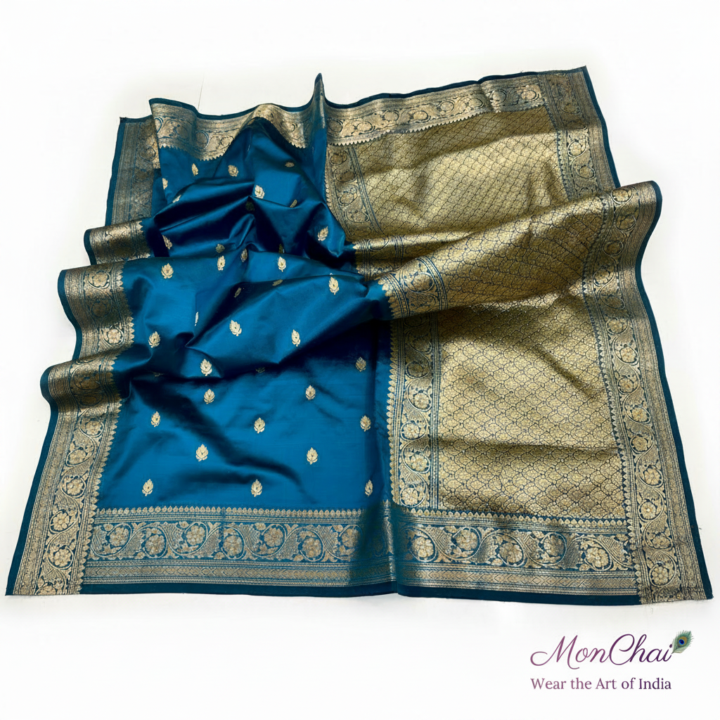 KNG Series Pure Handloom Kanjivaram Banarasi Katan Silk Saree | Silkmark Certified