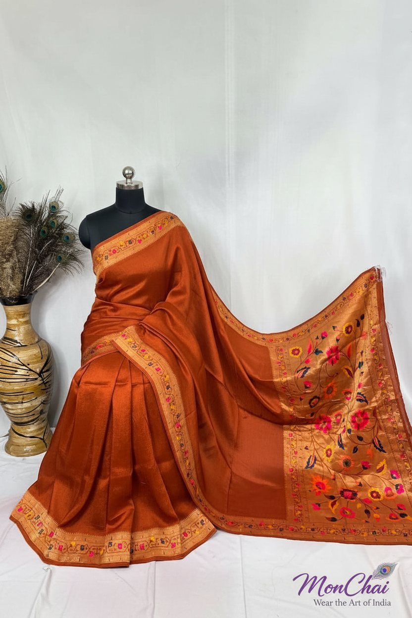 Dola Silk Saree | Plain Dying with Rich Heavy Pallu
